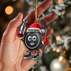 Maxcorners Custom Name Hockey Ornament, Hockey Lover Christmas Gift 2D Flat LM2111
