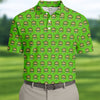 Maxcorners Green St Patrick's Day Funny Adult Shamrock Golf Shirt, Polo Shirts For Men, Golf Shirts For Men