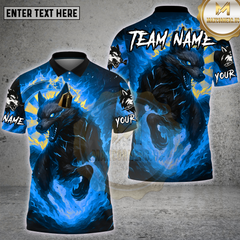 Maxcorners Fire Wolf Dartboard Burning Flame Power Multioptions Personalized Name, Team Name Unisex 3D Shirt (4 Colors)