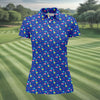 Maxcorners Memphis Pattern Hawaiian Golf Shirt, Retro Summer Women's Golf Tops, Ladies Golf Shirts LM1507