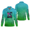 Maxcorners Crappie Mood Green Blue Neon Fishing UPF Shirts, Funny Fishing Shirt, Gift For Fisherman