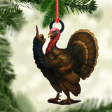 Maxcorners Personalized Funny Turkey Acrylic Ornament – Hilarious Christmas Decoration for Hunters LM0411