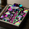 Maxcorners Black Neon Mushroom Pattern Golf Shirt, Women’s Golf Polo, Golf Shirts For Women, Performance Golf Shirt LM1507
