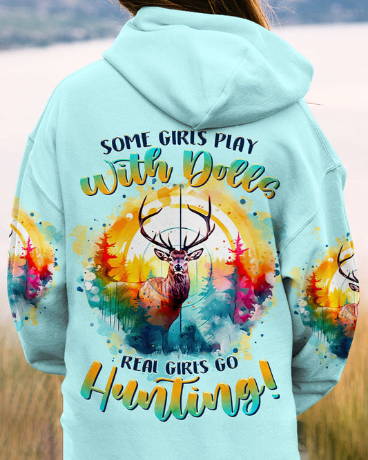 Maxcorners Real Girls Go Hunting Deer All Over Print LM1601