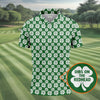 Maxcorners Dibs On The Redhead Lucky Four Leaf Clover St Patrick's Day Golf Shirt, Polo Shirts For Men, Golf Shirts For Men
