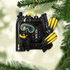 Maxcorners Diving Lover, Home Decor, Christmas Ornament, Personalized Ornament3 2D Flat LM2111