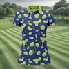 Maxcorners Margarita Cocktail Golf Shirt, Tropical Lime Drink Pattern, Golf Shirt For Women LM1507