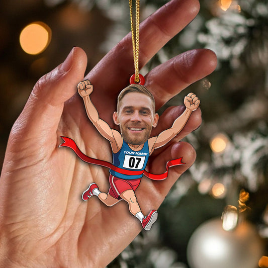Maxcorners Running Lover, Home Decor, Christmas Ornament, Personalized Ornaments 2D Flat LM2111