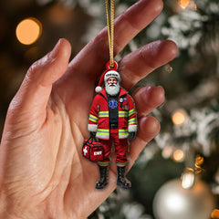 Maxcorners Custom Name EMT Ornament, EMT Lover Christmas Gift 2D Flat LM2111