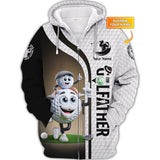 Maxcorners Custom Golf Dad Tee – The Golfather Shirt with Funny Golf Ball Design