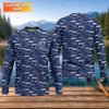 Maxcorners Personalized Baitfish Fishing Shirt With Custom Name, UPF Long Sleeve Shirts, Fishing Shirt, Fishing Shirts For Men