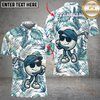 Maxcorners Golf Funny Ball Tropical Pattern Multicolor Customized Name, Team Name 3D Shirts