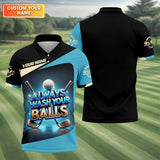Maxcorners Always Wash Your Balls Custom Golf Shirts, Mens Golf Gift, Funny Golf Shirt