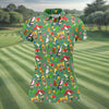 Maxcorners Tropical Tiki Parrot Island Hawaiian Golf Polo Shirt, Women's Golf Polo, Performance Golf Shirt LM1507