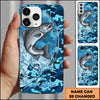 Maxcorners Fishing Phone Case Fishing Camo Phone Case Personalized Name (8 Fish Species)
