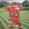 Maxcorners Women's Funny Tropical Santa Surfing Golf Shirt, Christmas Golf Shirt, Women’s Golf Polo LM1507