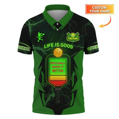 Maxcorners Life Is Good Pickleball Makes It Better, Custom 3D Pickleball Shirt, Funny Sport Tee, Gifts for Pickleball Lovers LM0509