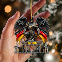 Maxcorners Custom Name Germany Ornament, Christmas Gift for Germany Lover5 2D Flat LM2111