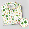 Maxcorners St Patrick's Day Beer Golden Horseshoes Shamrock Golf Shirt, Women's Golf Tops, Ladies Golf Polos