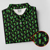 Maxcorners Neon Green Cocktails Three Leaf Clover St Patrick's Day Golf Shirt, Women's Golf Tops, Ladies Golf Shirts