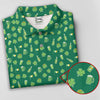 Maxcorners St Patrick's Day Beer Four Leaf Clovers Gold Pots Green Golf Shirt, Women's Golf Tops, Ladies Golf Polos