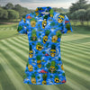 Maxcorners Pineapple Skull Island Ocean Hawaiian Golf Shirt, Hawaiian Golf Shirt, Golf Tops For Women LM1507