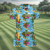 Maxcorners Hawaiian T Rex Surfboard Beach Hawaiian Golf Shirt, Golf Polo For Women, Printed Golf Shirt LM1507