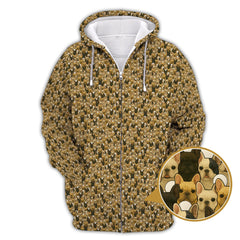 Maxcorners French Bulldog Golf Shirt, Funny Dog Golf Shirt For Men, Pattern Golf Shirt For Golfers