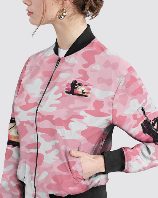 Maxcorners Pretty In Pink Hunting Bomber Jacket LM1601