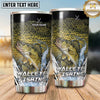 Maxcorners Fishing Tumbler Black Olive Tactical Splash Design Personalized Name Tumbler (13 Species)