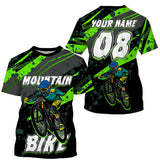 Maxcorners Green Mountain Cycling Customize Name 3D Shirts