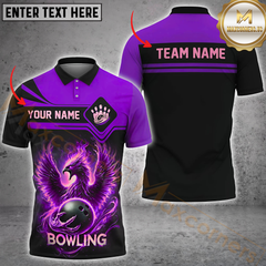 Maxcorners Bowling Phoenix Fireball Legendary Theme Multicolor Personalized 3D Shirt