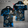 Maxcorners Darts Cool Cartoon Wolf With Dartboard Multicolor Customized Name, Team Name 3D Shirt