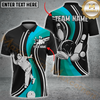 Maxcorners Bowling Pin Smash Multicolor Customized Name, Team Name 3D Polo Shirt