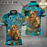 Maxcorners Darts Bulldog Graffiti Design Multicolor Customized Name, Team Name 3D Shirts