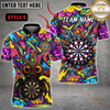 Maxcorners Darts Spider Personalized Name, Team Name 3D Shirt