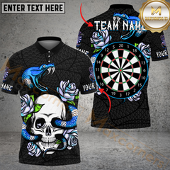 Maxcorners Darts Skull Snake Multicolor Options Personalized Name, Team Name 3D Shirt