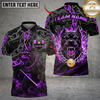 Maxcorners Billiards 9-Ball Pitbull Flame Chain Personalized Name Shirt
