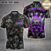 Maxcorners Bowling Burning Skull Multicolor Personalized Name, Team Name 3D Shirt