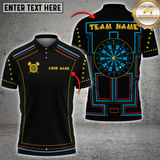 Maxcorners Darts Pacman Style Personalized Name 3D Unisex Shirt