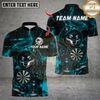 Maxcorners Darts Cool Cartoon Wolf With Dartboard Multicolor Customized Name, Team Name 3D Shirt