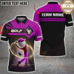 Maxcorners Golf Power Swing Glow Effect Multicolor Personalized 3D Shirt