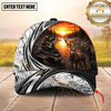 Maxcorners Deer Hunting Skull Hunter Sunset Camo Multiple Options Personalized Name 3D Cap