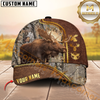 Maxcorners Golden Hunting Grass Brown Camouflage Personalized Name 3D Cap (Deer/Moose/Boar/Elk/Turkey/Duck)