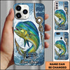 Maxcorners Fishing Phone Case Hook Line Ocean Bubble Design Personalized Name Phone Case (8 Fish Species)