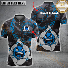 Maxcorners Bowling Angry Strike Multicolor Personalized 3D Shirt,  Furious Ball & Exploding Pins Shirts