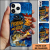 Maxcorners Fishing Phone Case Fishing And Beer American Flag Personalized Name 3D Phone Case (10 Fish Species)