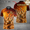 Maxcorners Bowling Golden Strike Ball & Pins Explosion Multicolor Customized Name, Team Name 3D Shirts