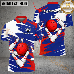 Maxcorners Ball And Pins Twin Side Bowling Jersey Multicolor Options Personalized Name, Team Name 3D Shirt