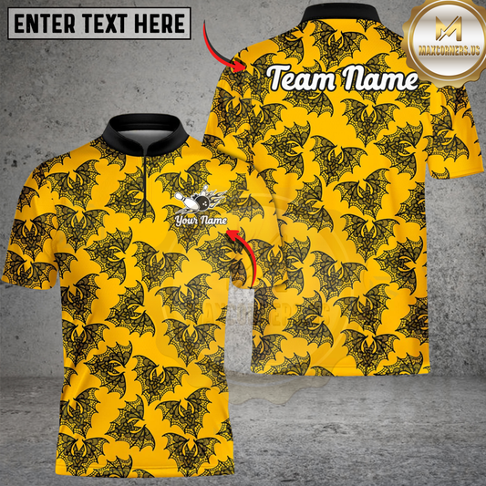 Maxcorners Bowling Lace Bats Personalized Name, Team Name 3D Shirt